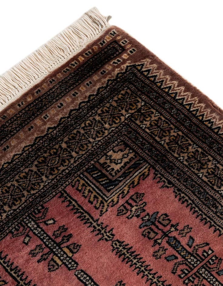 Detail image of  2' 8 x 4'  Hand Knotted Bokhara Wool Rug