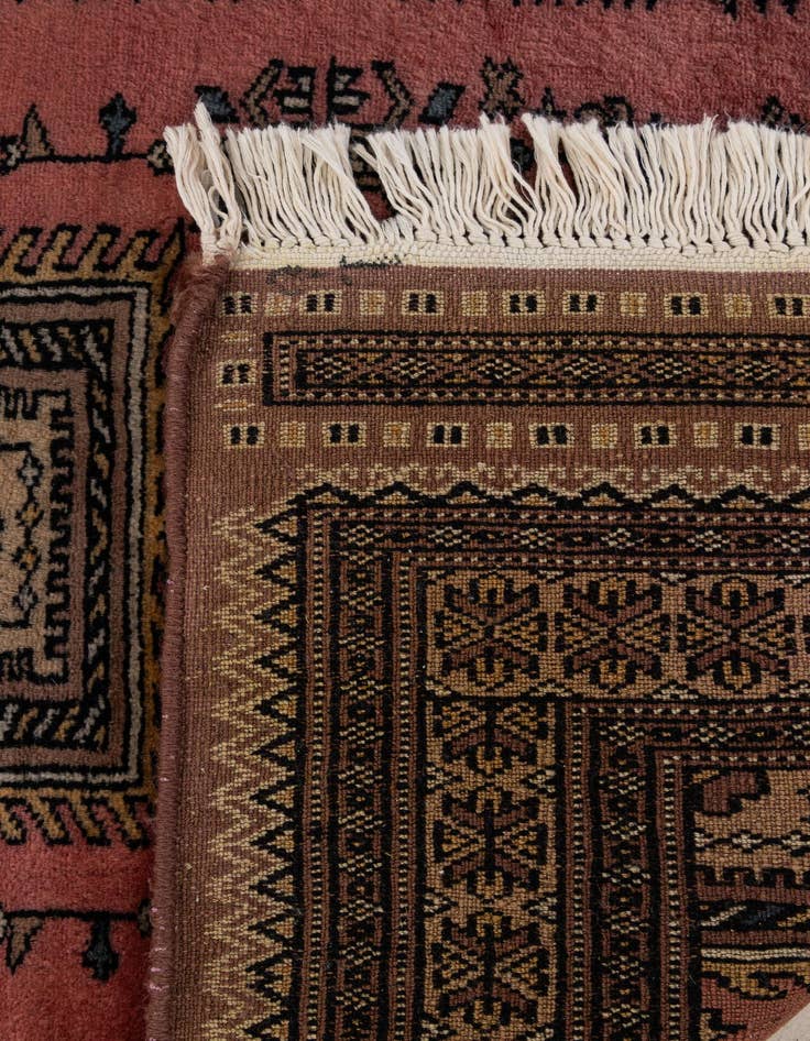 Detail image of  2' 8 x 4'  Hand Knotted Bokhara Wool Rug