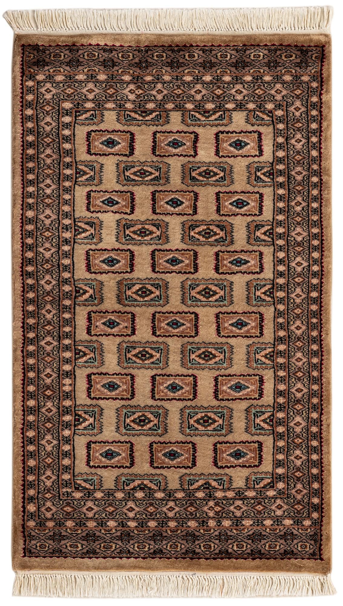  2' 7 x 4' 4  Hand Knotted Bokhara Rug