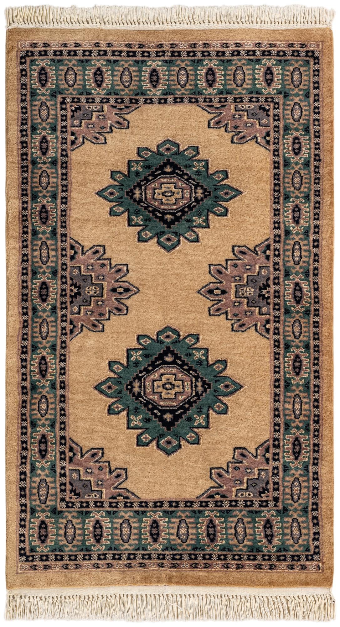  2' 7 x 4' 4  Hand Knotted Bokhara Rug