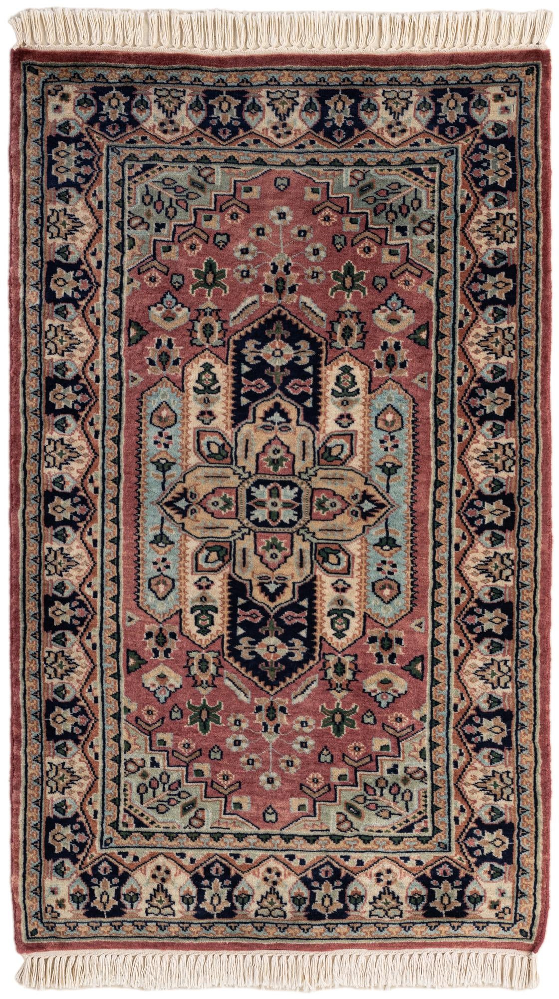  2' 8 x 4' 6  Hand Knotted Bokhara Wool Rug