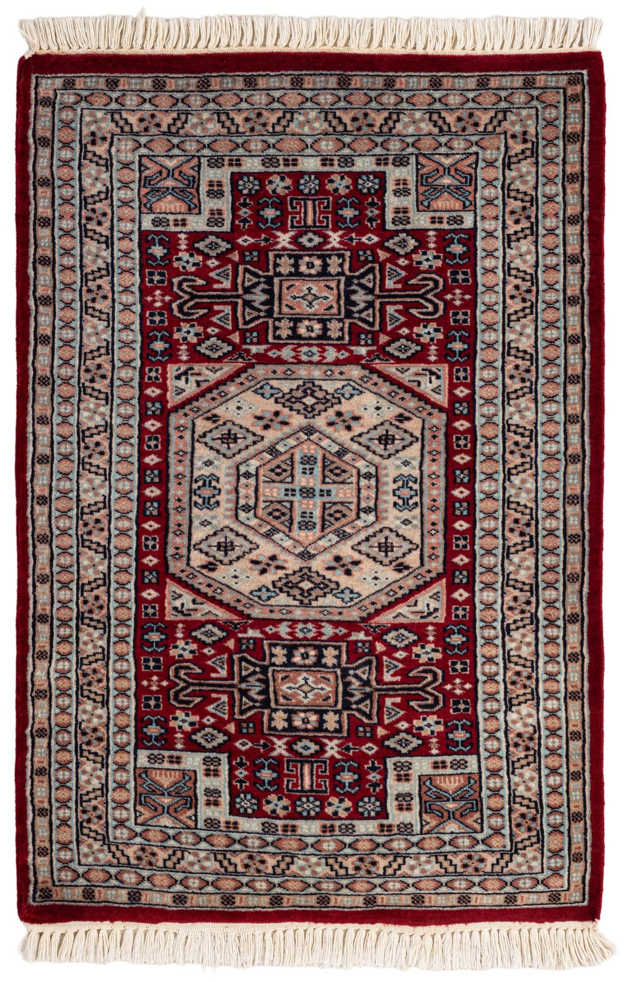  2' 8 x 3' 10  Hand Knotted Bokhara Wool Rug