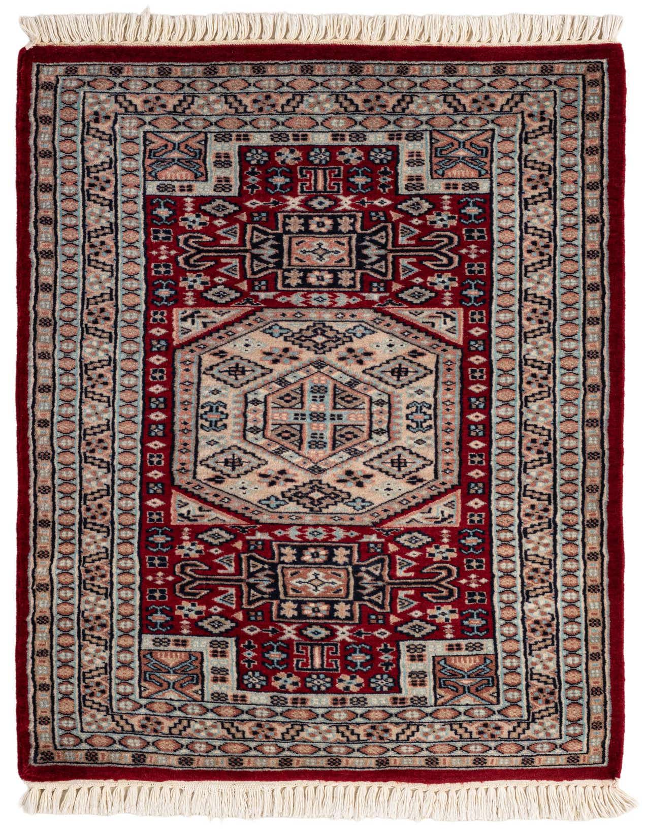 Primary image  2' 8 x 3' 10  Hand Knotted Bokhara Wool Rug