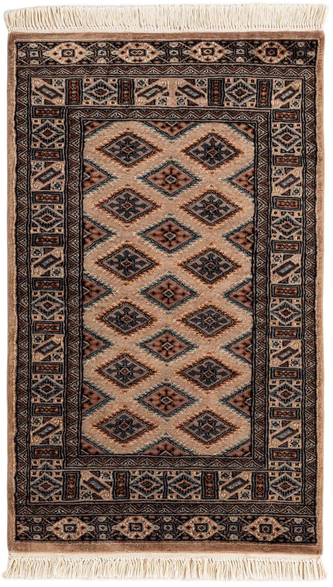  2' 6 x 4' 1  Hand Knotted Bokhara Rug