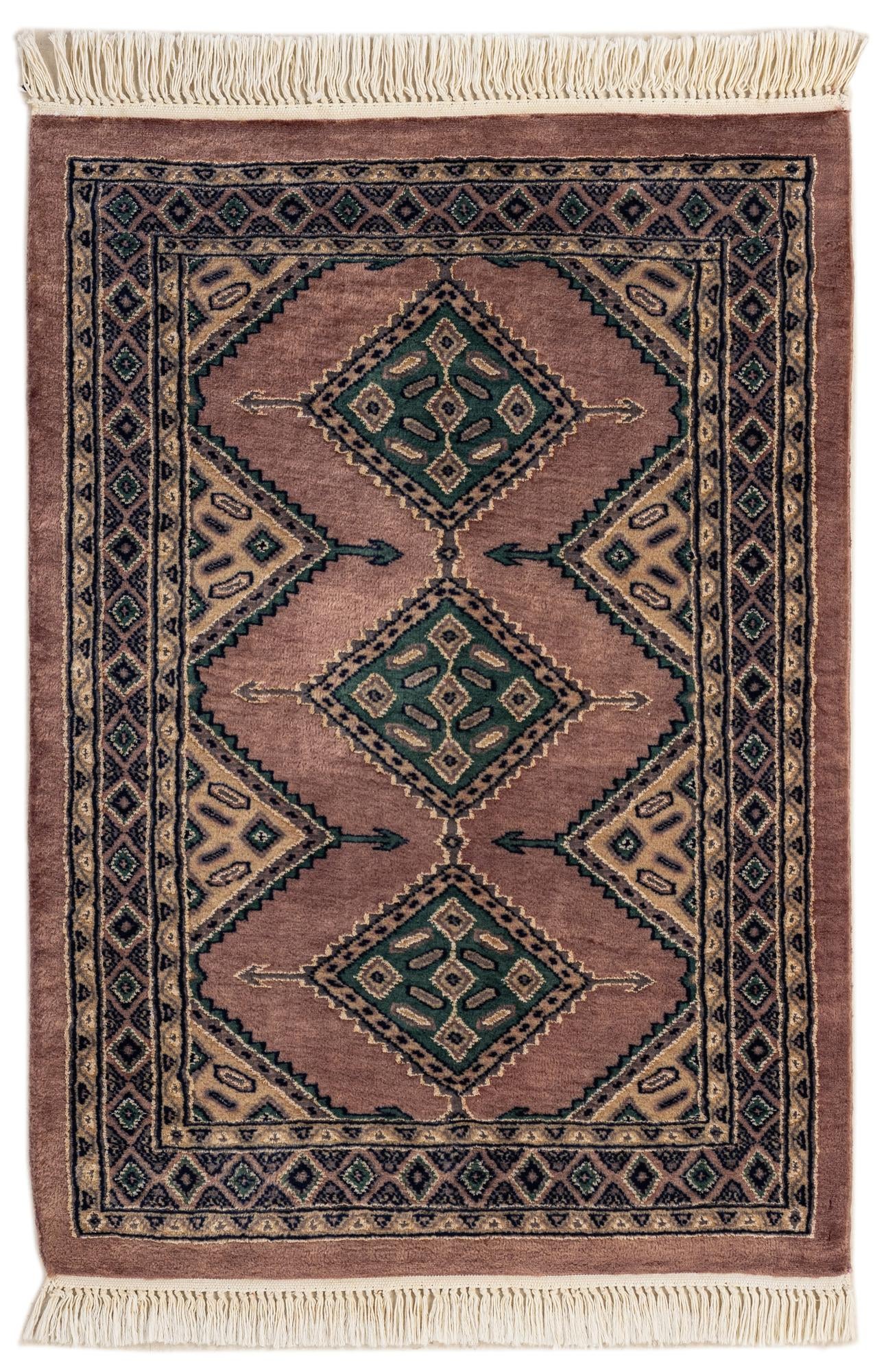  2' 7 x 3' 8  Hand Knotted Bokhara Rug