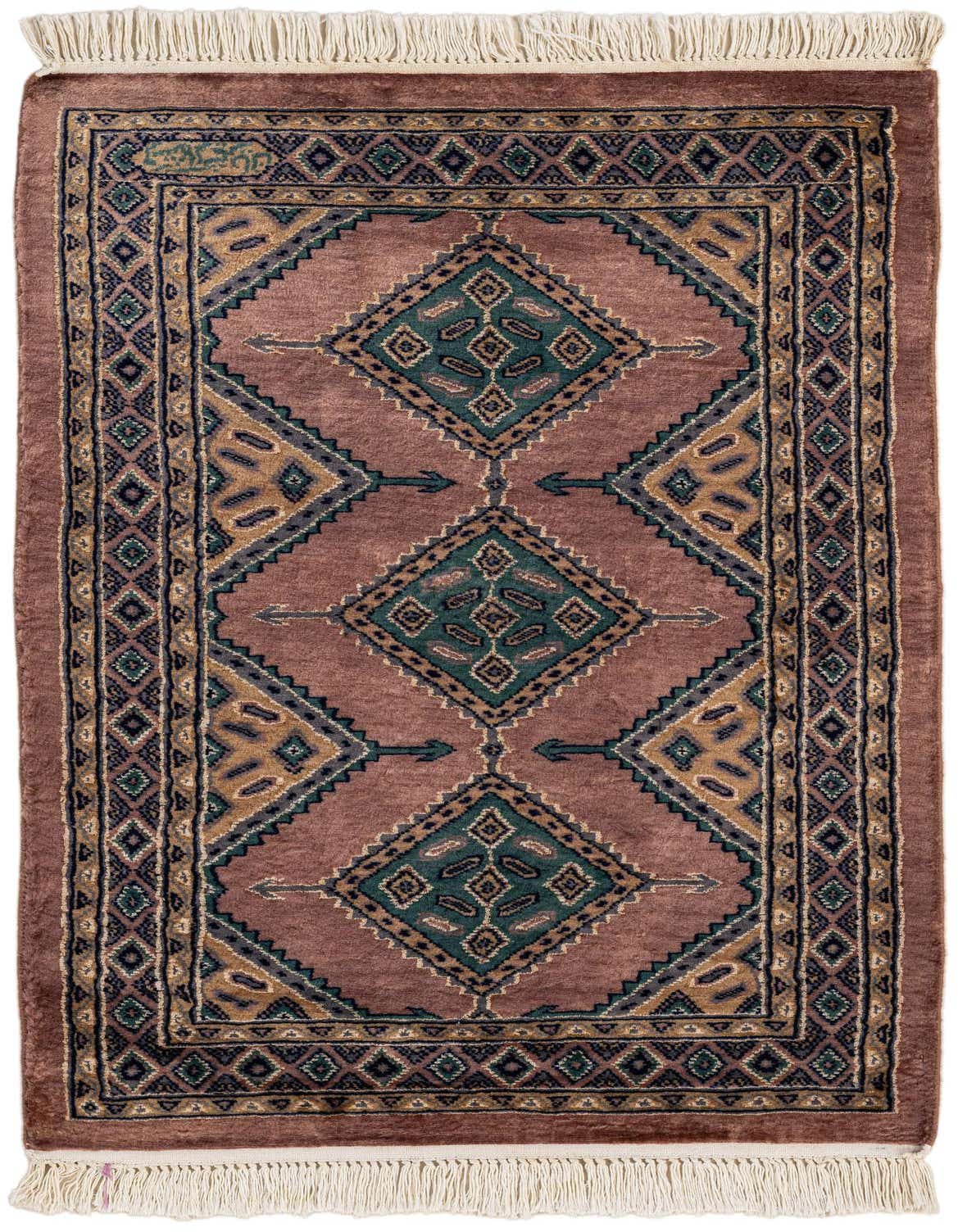 Primary image  2' 6 x 4' 2  Hand Knotted Bokhara Rug