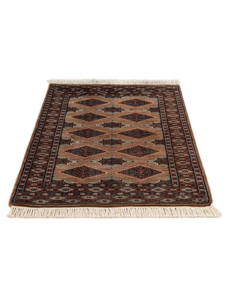 Detail image of  2' 6 x 3' 10  Hand Knotted Bokhara Wool Rug