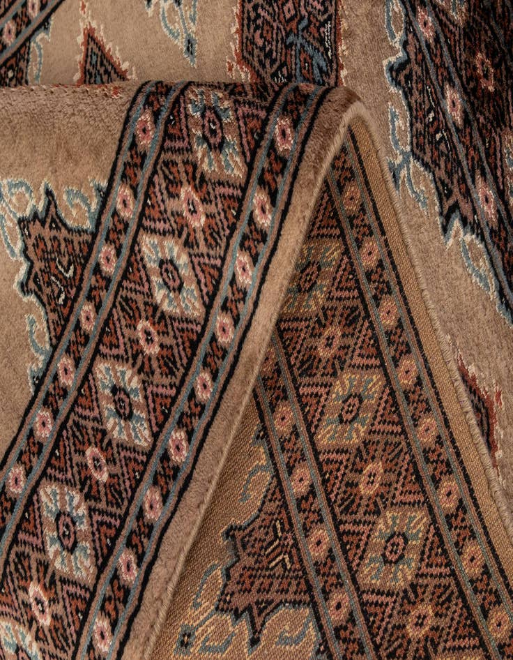 Detail image of  2' 6 x 3' 10  Hand Knotted Bokhara Wool Rug