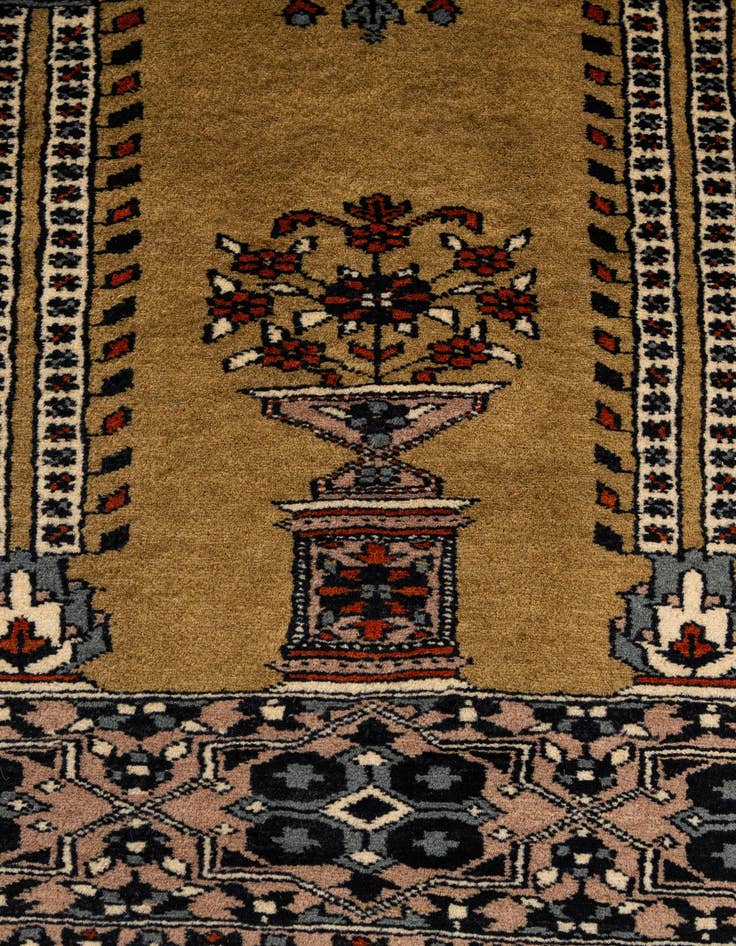 Detail image of  2' 8 x 3' 10  Hand Knotted Bokhara Wool Rug