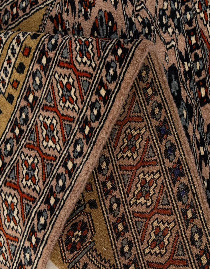 Detail image of  2' 8 x 3' 10  Hand Knotted Bokhara Wool Rug