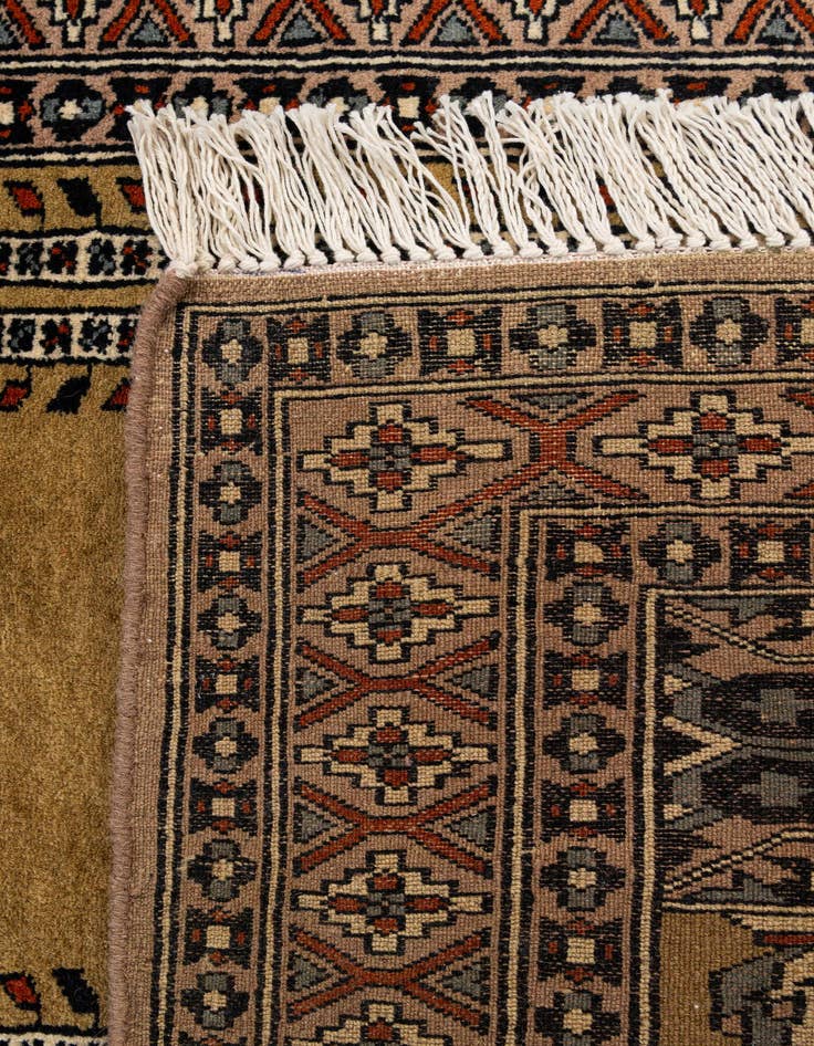 Detail image of  2' 8 x 3' 10  Hand Knotted Bokhara Wool Rug