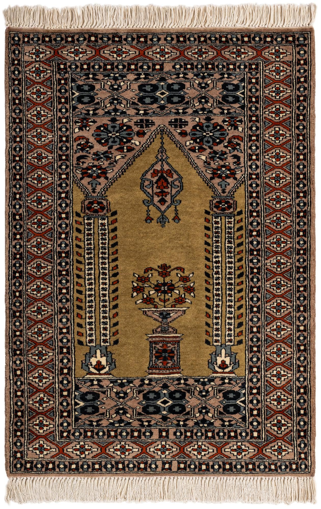 2' 8 x 3' 10  Hand Knotted Bokhara Wool Rug