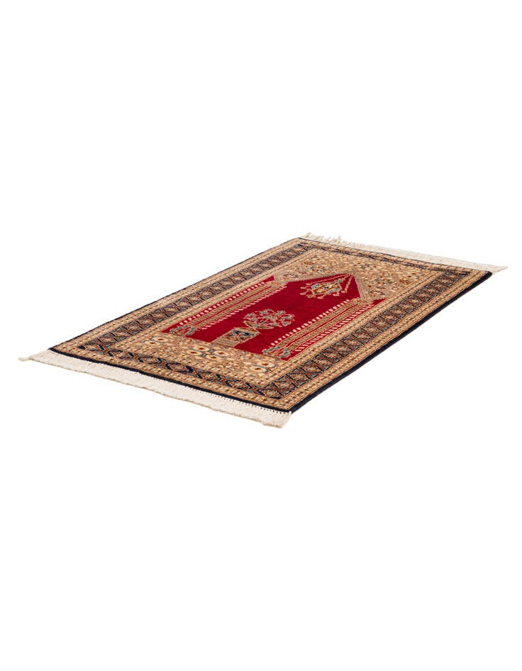 Detail image of  2' 6 x 4' 4  Hand Knotted Bokhara Wool Rug