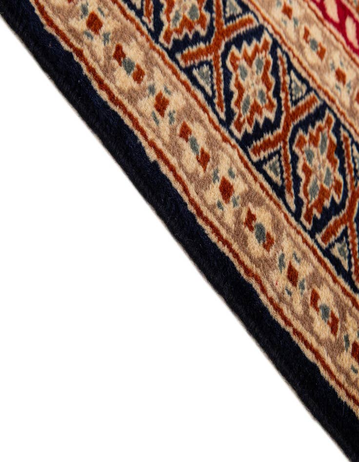 Detail image of  2' 6 x 4' 4  Hand Knotted Bokhara Wool Rug