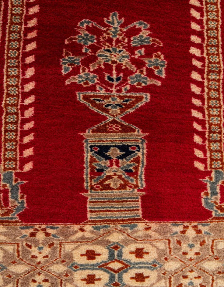Detail image of  2' 6 x 4' 4  Hand Knotted Bokhara Wool Rug