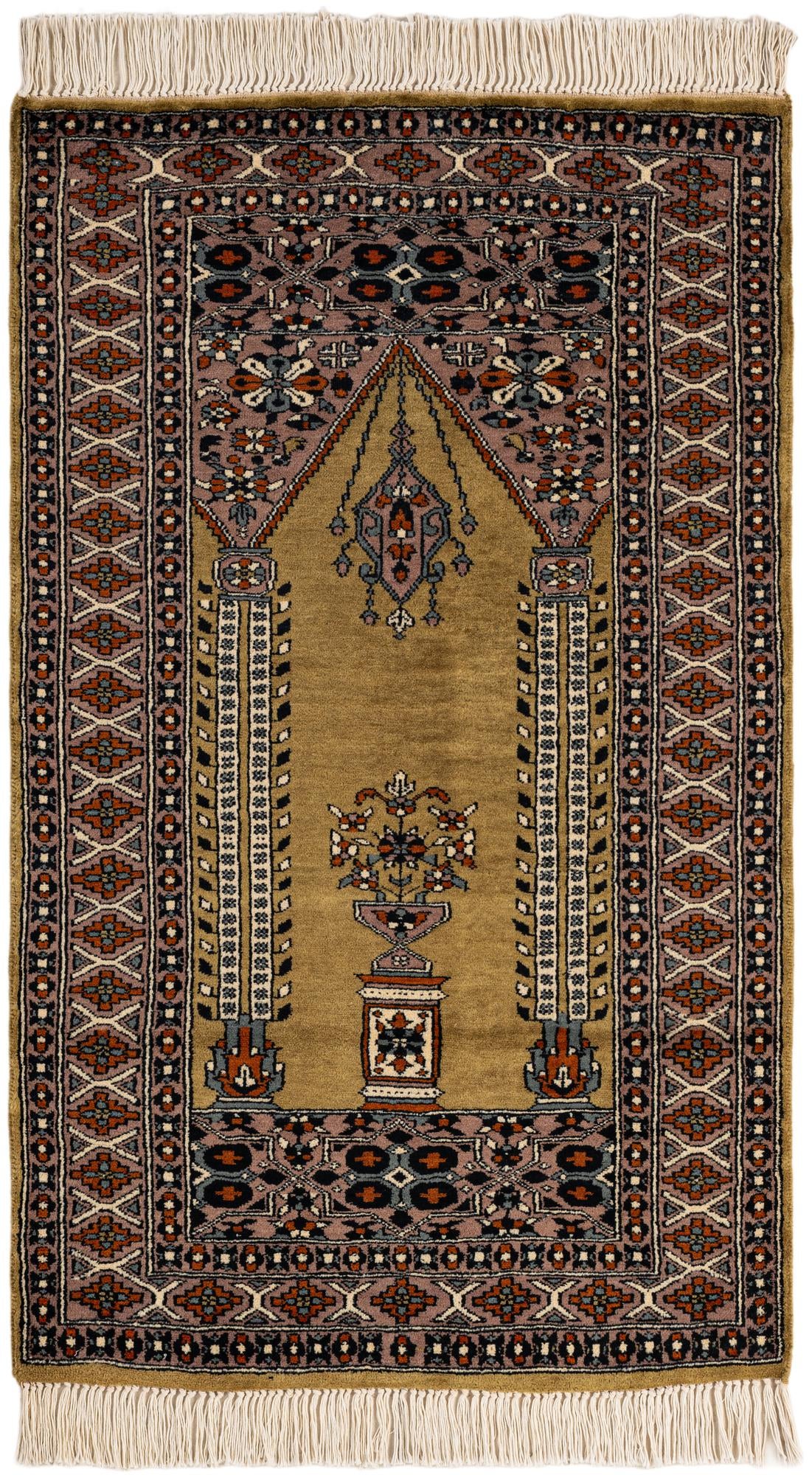  2' 7 x 4' 3  Hand Knotted Bokhara Wool Rug