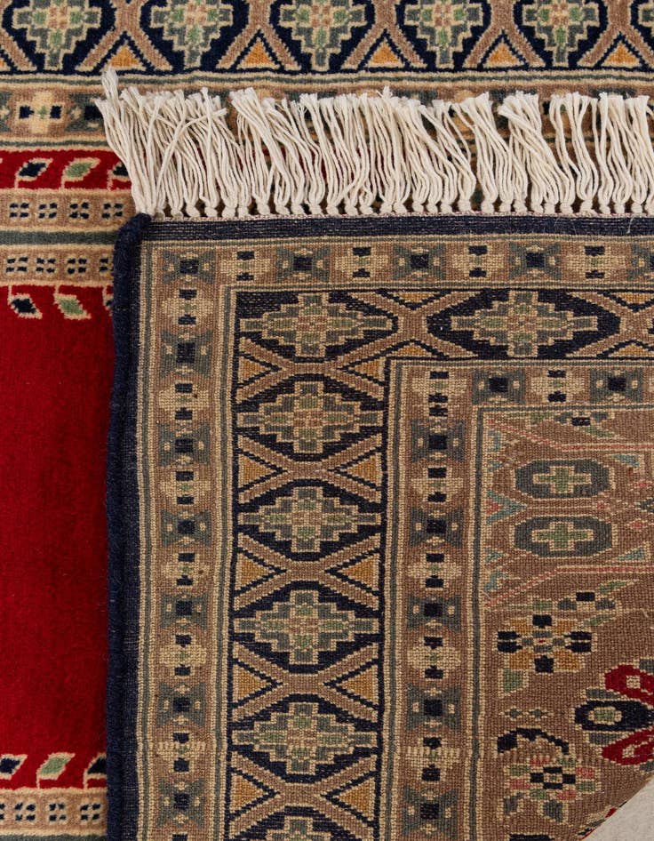 Detail image of  2' 8 x 4' 4  Hand Knotted Bokhara Wool Rug