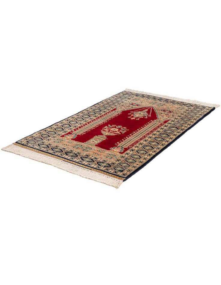 Detail image of  2' 8 x 4' 4  Hand Knotted Bokhara Wool Rug