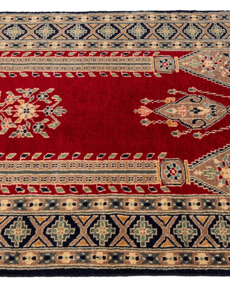 Detail image of  2' 8 x 4' 4  Hand Knotted Bokhara Wool Rug