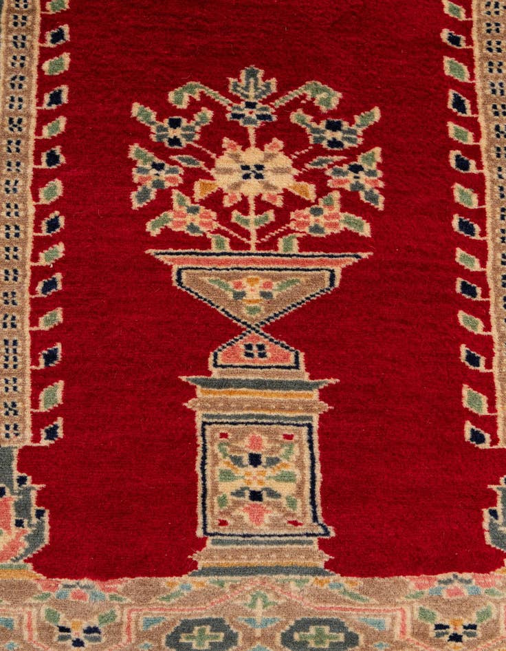 Detail image of  2' 8 x 4' 4  Hand Knotted Bokhara Wool Rug