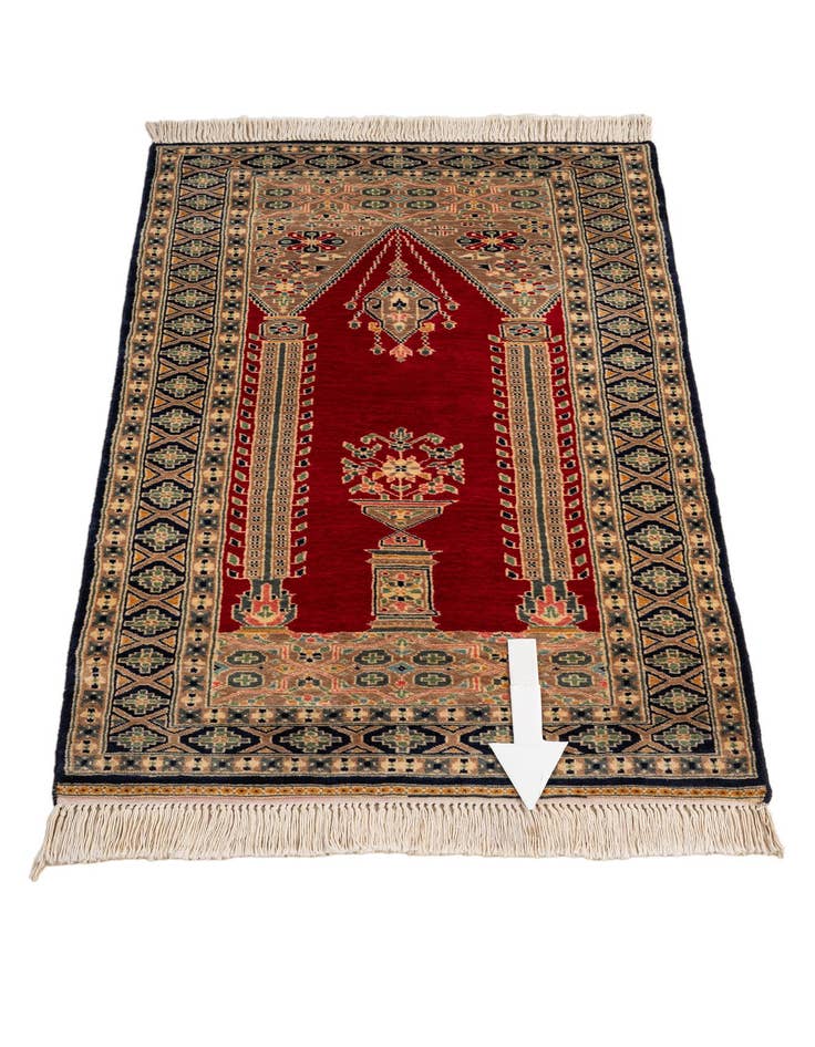 Detail image of  2' 8 x 4' 4  Hand Knotted Bokhara Wool Rug