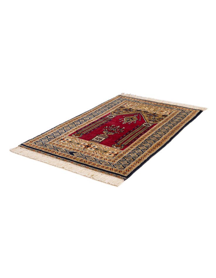 Detail image of  2' 7 x 4' 2  Hand Knotted Bokhara Wool Rug