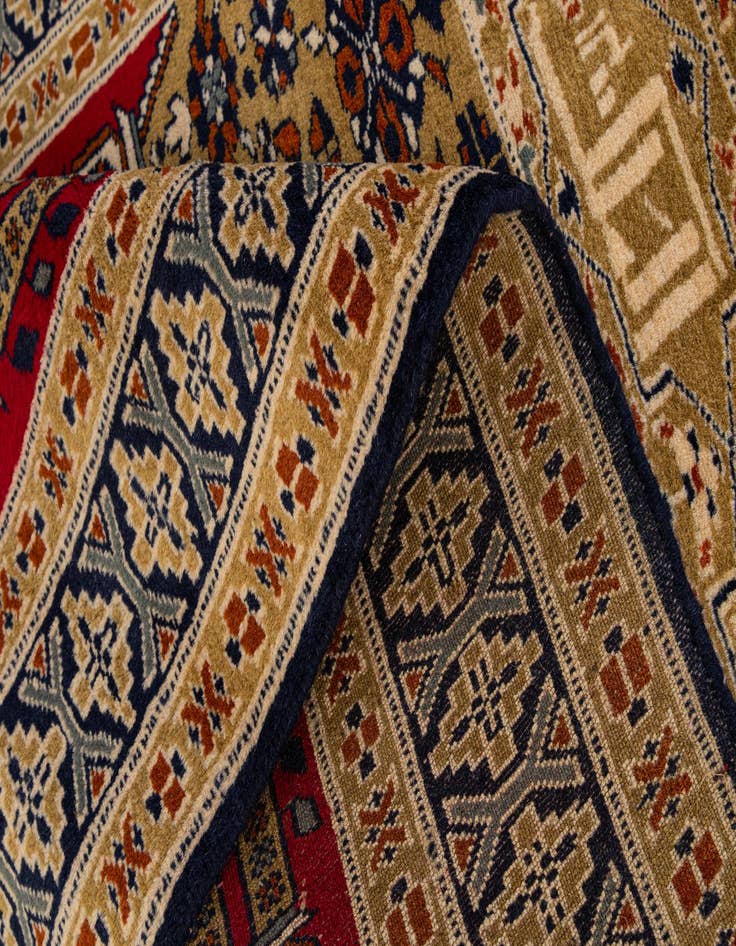 Detail image of  2' 7 x 4' 2  Hand Knotted Bokhara Wool Rug