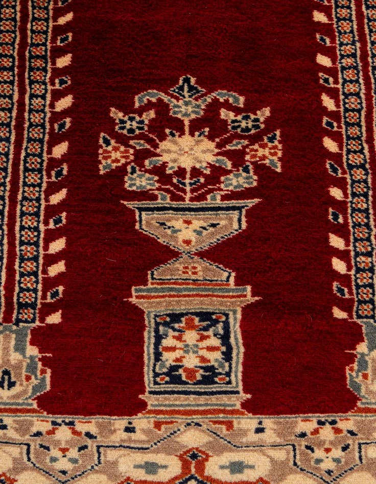 Detail image of  2' 7 x 4' 6  Hand Knotted Bokhara Wool Rug
