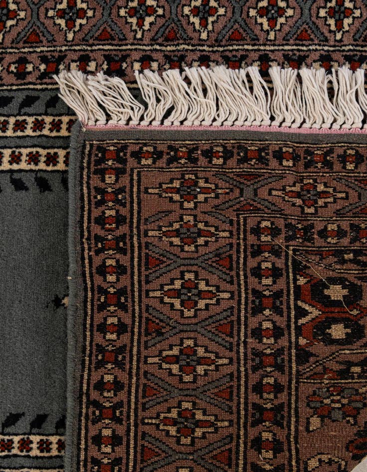 Detail image of  2' 7 x 4' 3  Hand Knotted Bokhara Wool Rug