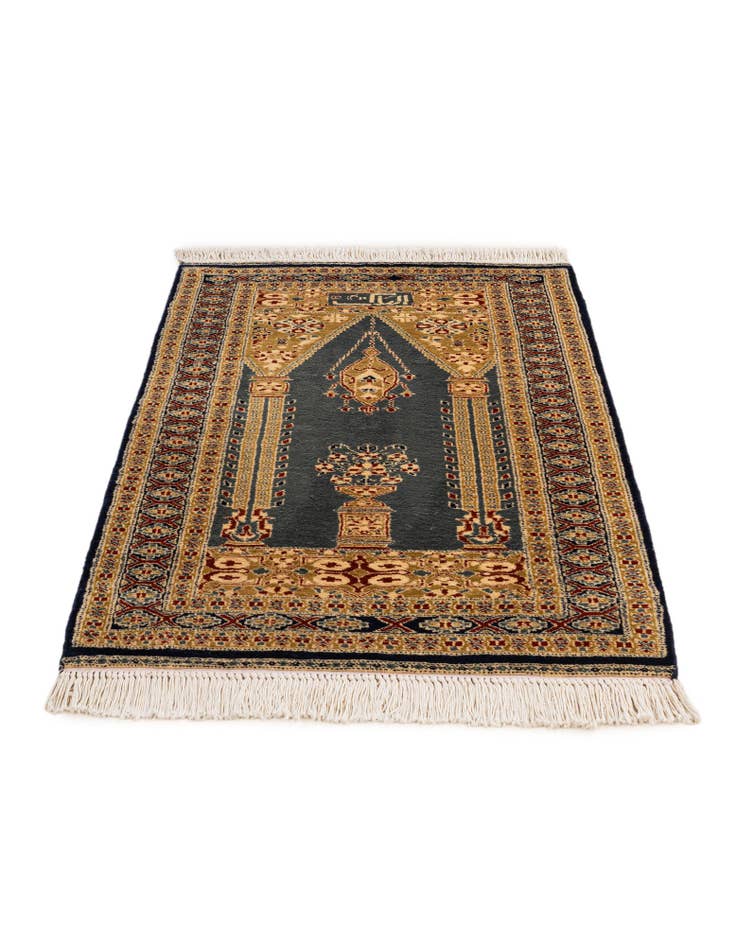 Detail image of  2' 7 x 4'  Hand Knotted Bokhara Wool Rug