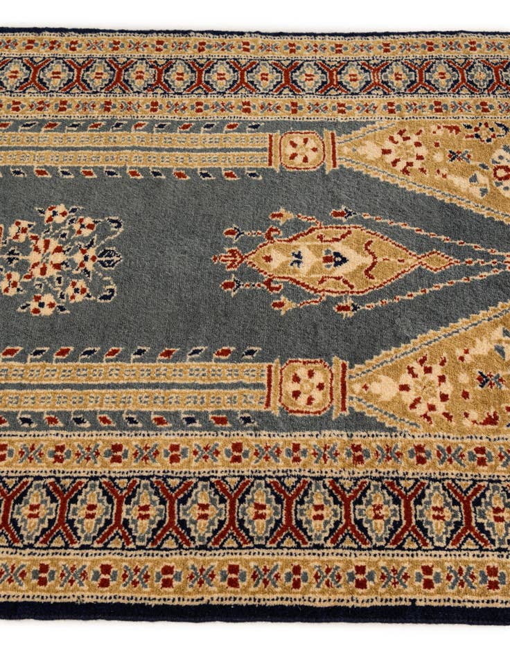 Detail image of  2' 7 x 4'  Hand Knotted Bokhara Wool Rug
