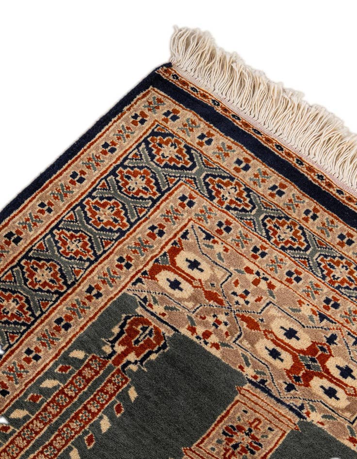 Detail image of  2' 8 x 4' 3  Hand Knotted Bokhara Wool Rug