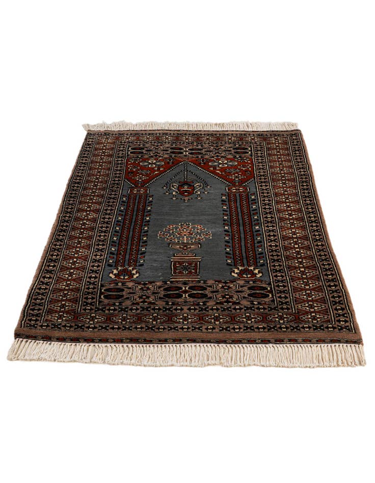 Detail image of  2' 7 x 3' 11  Hand Knotted Bokhara Wool Rug