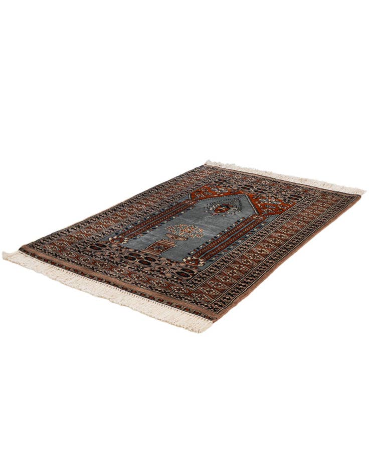 Detail image of  2' 7 x 3' 11  Hand Knotted Bokhara Wool Rug