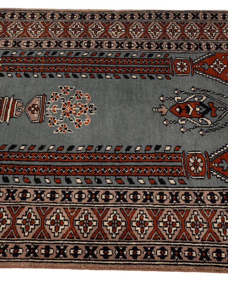 Detail image of  2' 7 x 3' 11  Hand Knotted Bokhara Wool Rug