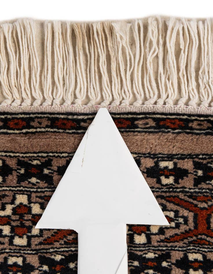 Detail image of  2' 7 x 3' 11  Hand Knotted Bokhara Wool Rug