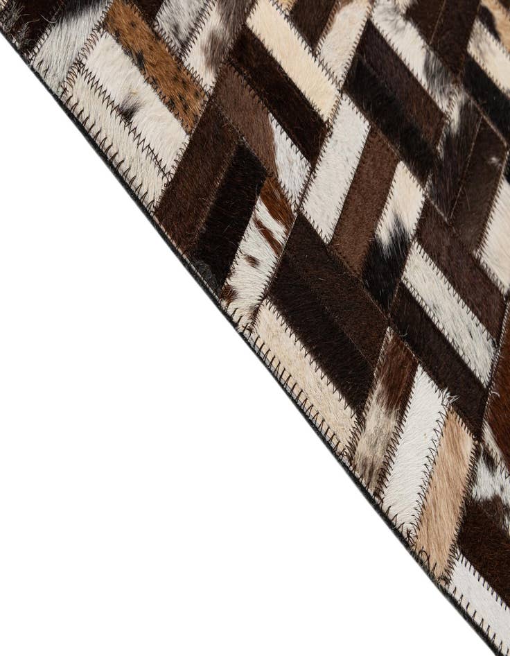Detail image of  7' 11 x 10' Cowhide - Patchwork Rug