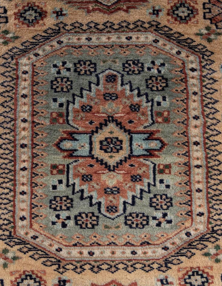 Detail image of  2' 7 x 4' 6  Hand Knotted Karachi Wool Rug