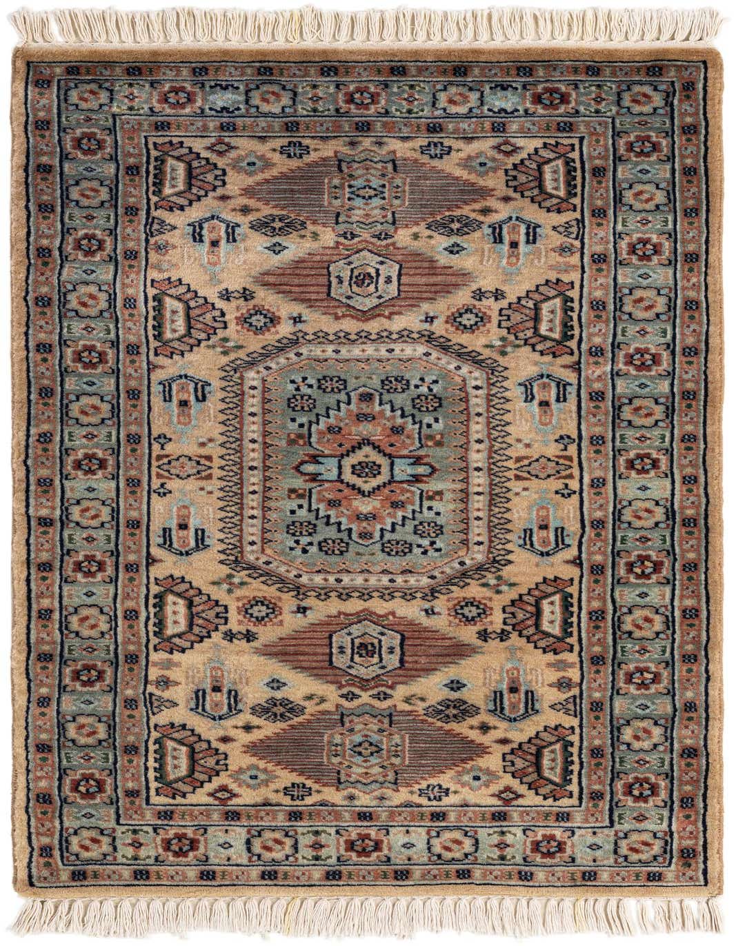 Primary image  2' 7 x 4' 6  Hand Knotted Karachi Wool Rug