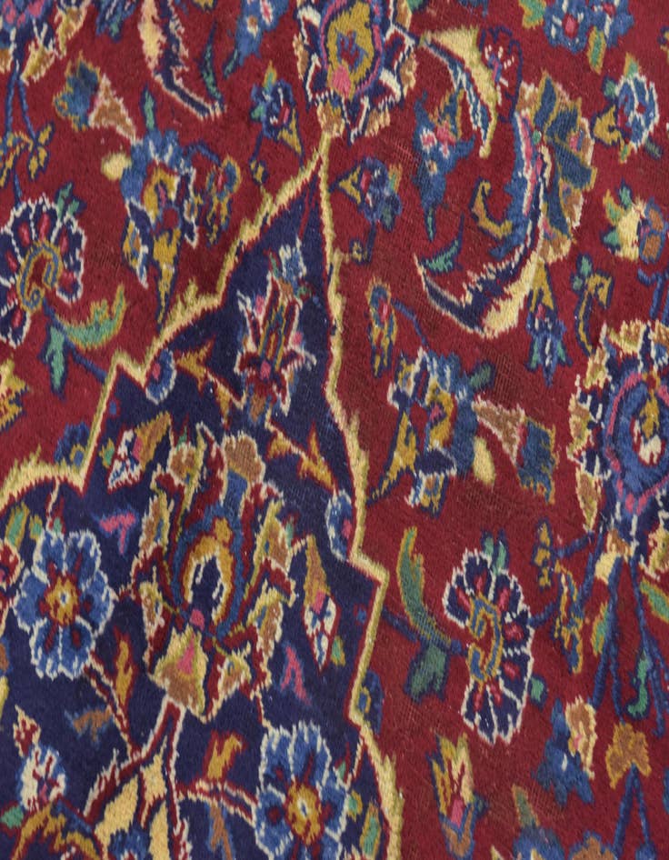 Detail image of  10' x 13' 5  Hand Knotted Kashan Persian Wool Rug