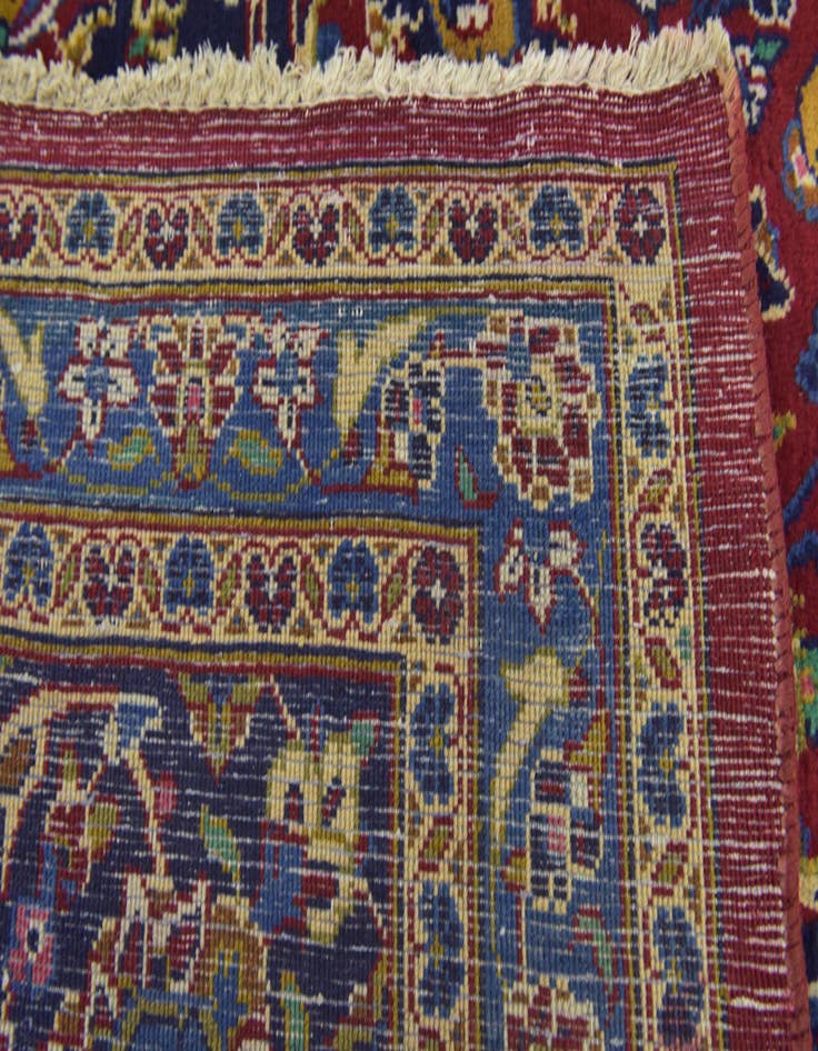 Detail image of  10' x 13' 5  Hand Knotted Kashan Persian Wool Rug