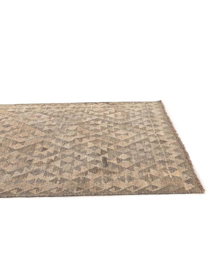 Detail image of  4' x 5' 10  Hand Woven Kilim Maymana Wool Rug