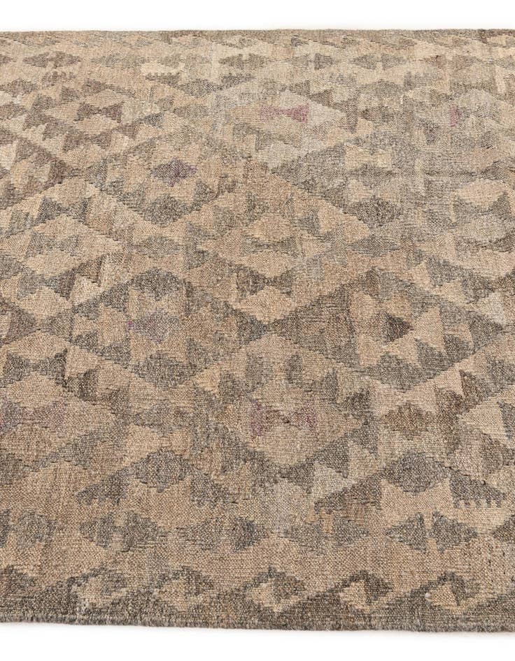 Detail image of  4' x 5' 10  Hand Woven Kilim Maymana Wool Rug