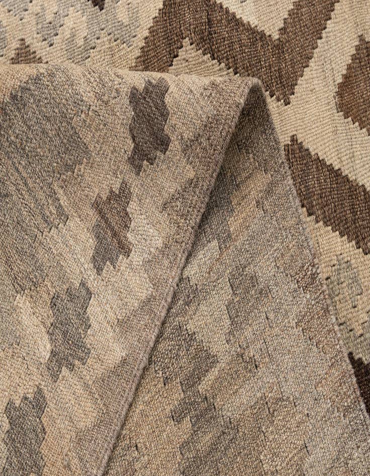 Detail image of  5' 3 x 6' 9  Hand Woven Kilim Maymana Wool Rug