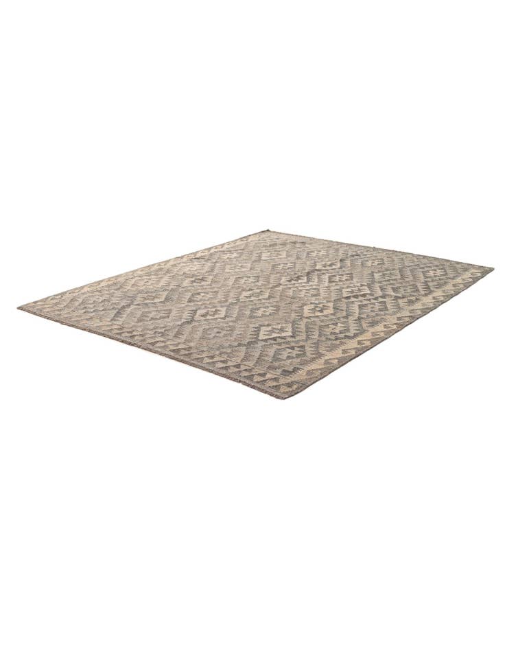 Detail image of  5' 3 x 6' 6  Hand Woven Kilim Maymana Wool Rug