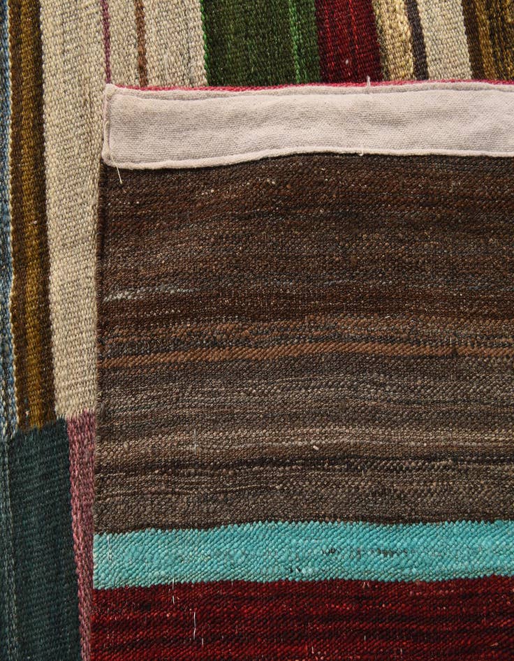Detail image of  8' 1 x 11' 2  Hand Woven Kilim Modern Wool Rug
