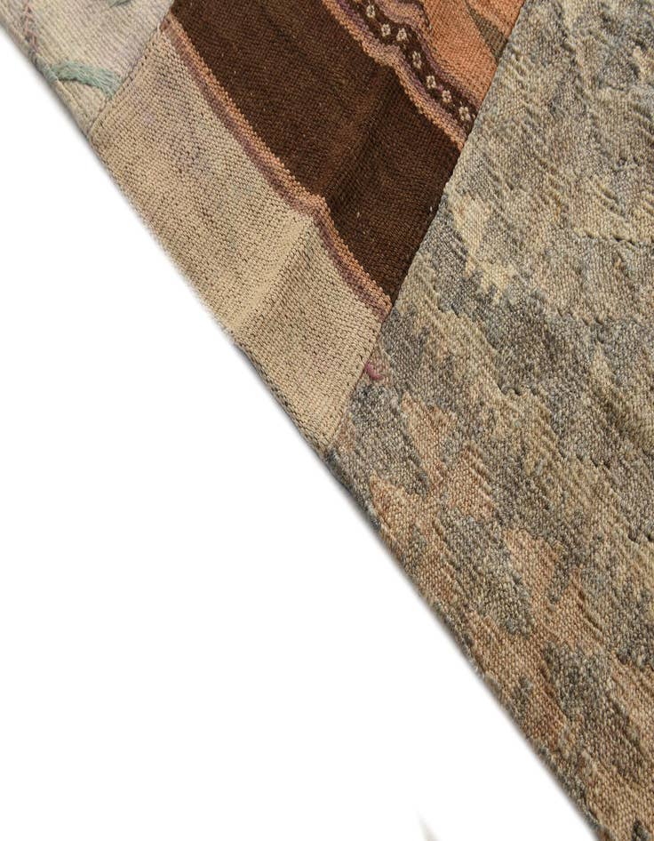 Detail image of  6' x 7' 8  Hand Woven Kilim Patchwork Wool Rug