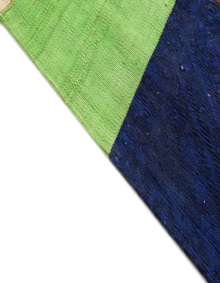 Detail image of  5' 7 x 7' 11  Hand Woven Kilim Patchwork Wool Rug
