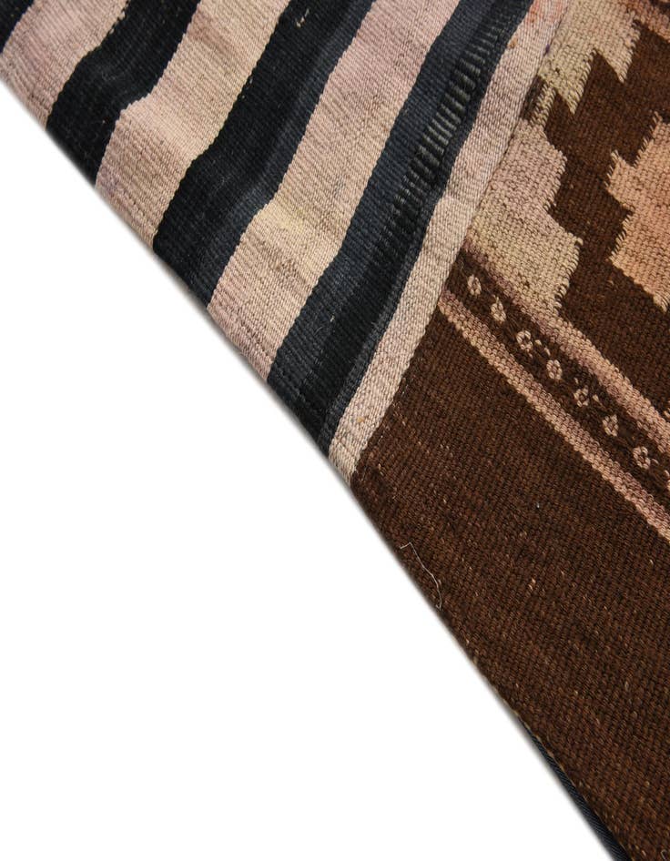 Detail image of  5' 4 x 7' 11  Hand Woven Kilim Patchwork Wool Rug