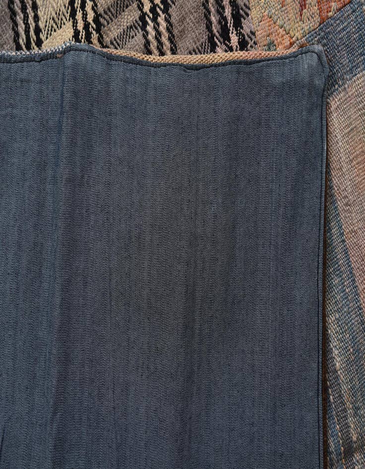 Detail image of  5' 4 x 7' 11  Hand Woven Kilim Patchwork Wool Rug